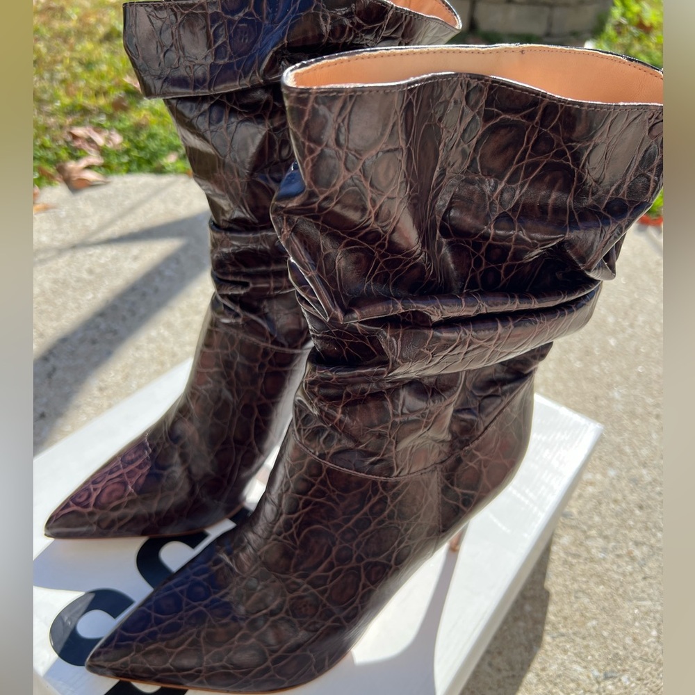 Schutz “Ashlee” crinkle boot